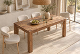 Esstisch MAKASSAR 160cm Sheesham Holz braun stone finish
