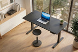 Bürotisch BLACK DESK 140cm höhenverstellbar anthrazit mit schwarzem Gestell