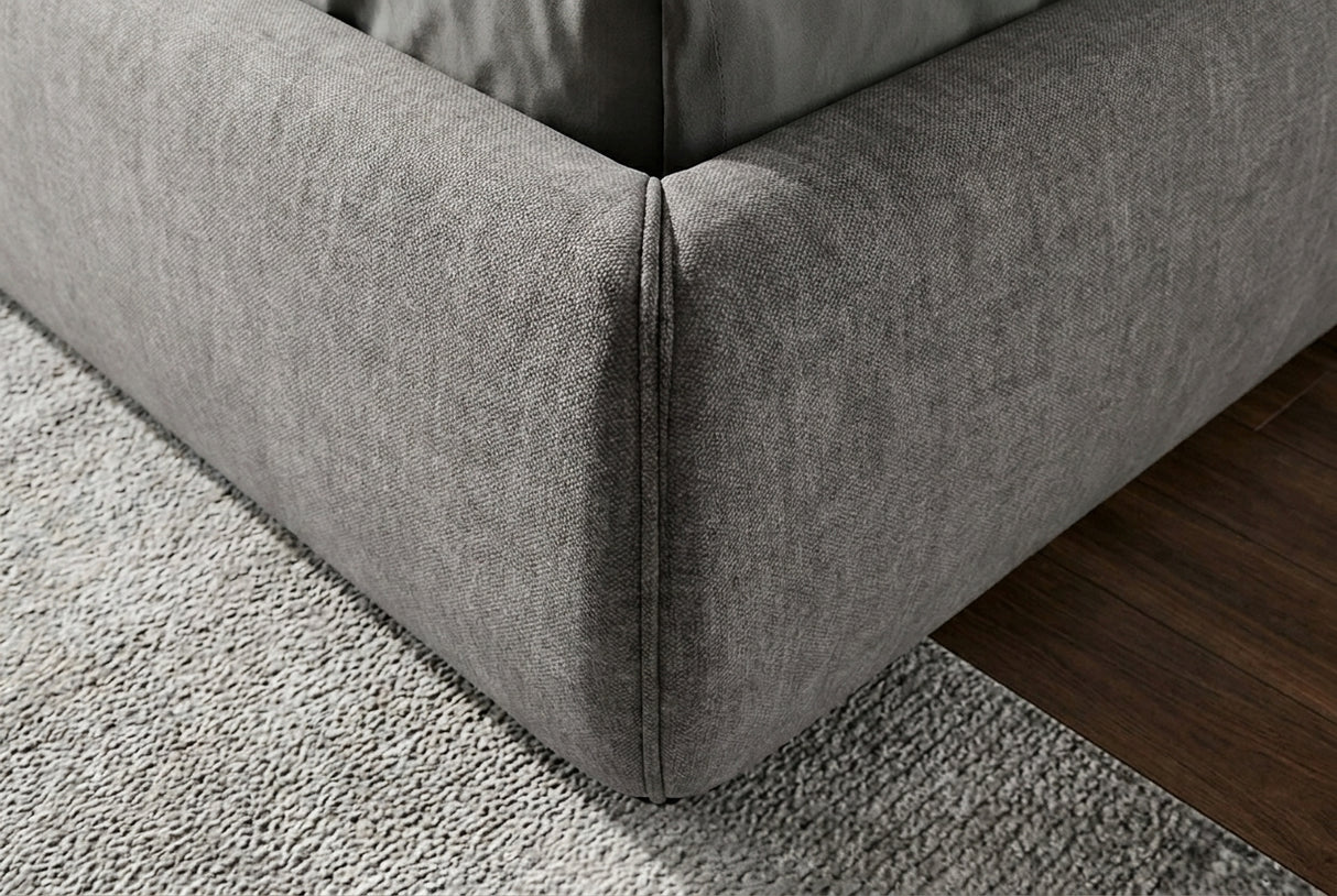 Bed MILANO 180x200cm vogue velour velvet grey