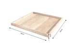 Tablett MAKASSAR 50cm mit erhöhtem Rand Mangoholz natur