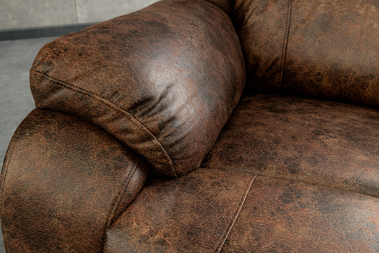 Cinema armchair HOLLYWOOD artificial leather antique brown