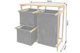 Laundry basket LAGOON SPA 70cm bamboo natural dark grey