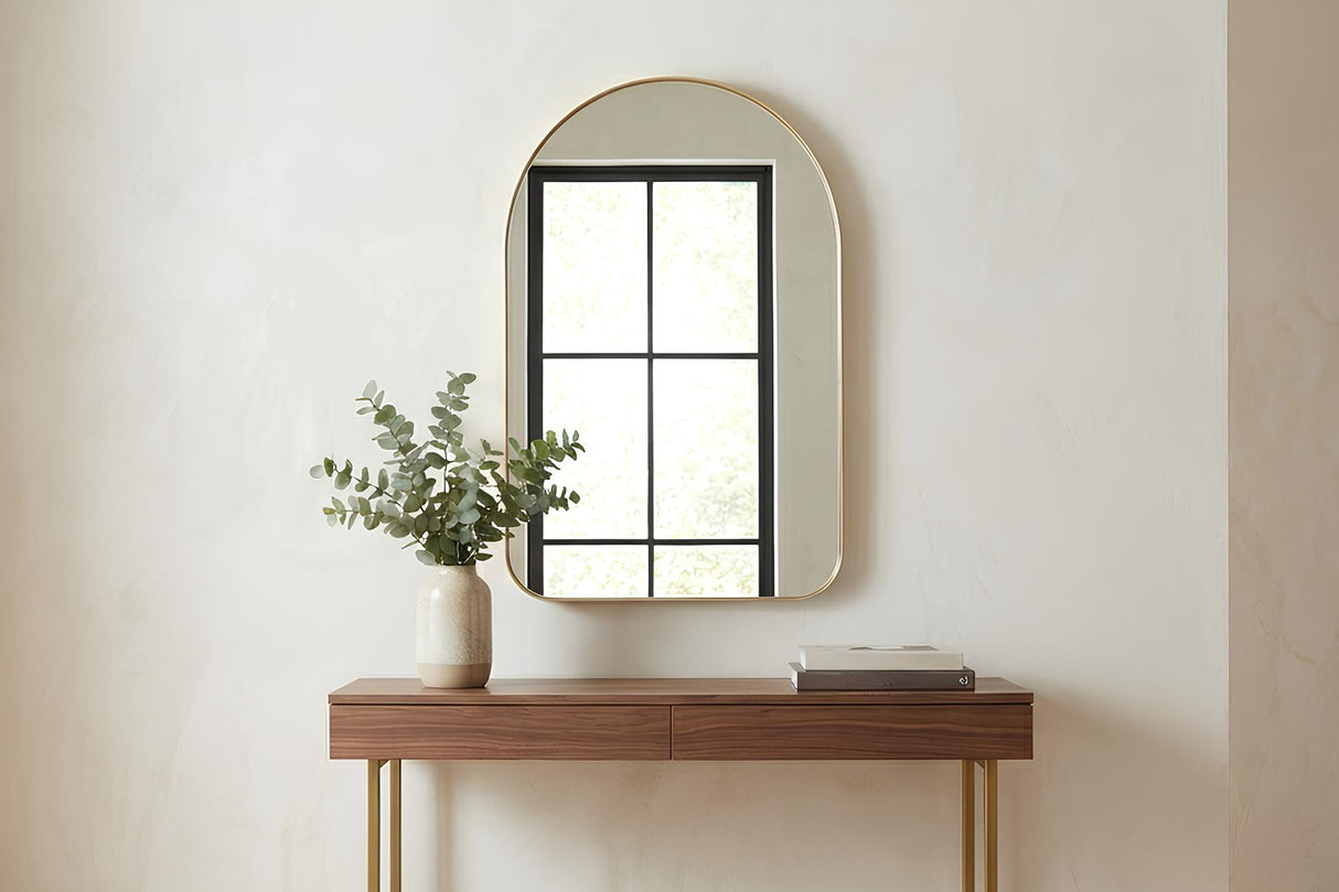 Wall mirror ARCA 90cm aluminium gold