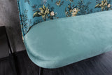 Bench PRÊT-À-PORTER BOUTIQUE 130cm velvet turquoise w/ golden foot caps