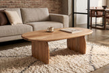 Couchtisch SCULPTURA 110cm skulpturale Form Akazienholz natur