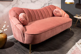 Sofa ARIELLE 220cm velvet dusky pink