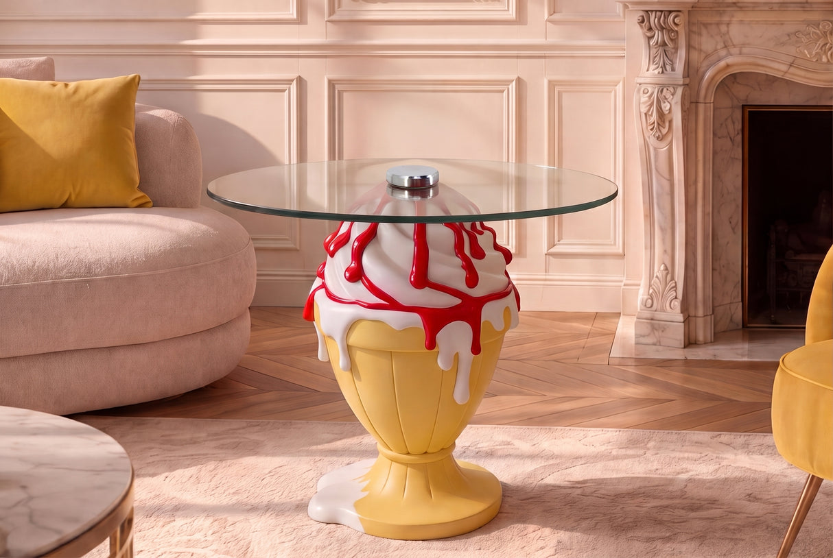 Beistelltisch SWEET SOCIETY Soft Pop 65cm pastellgelb weiß