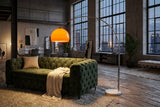 Floor lamp BIG BOW 175-205cm orange w/ marble base