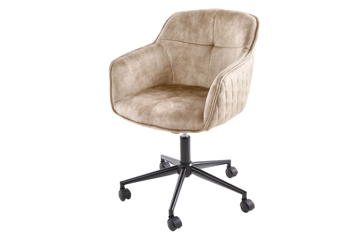 Office chair EUPHORIA 47-56cm velvet champagne greige