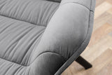 Swivel chair THE DUTCH COMFORT with armrests velvet grey