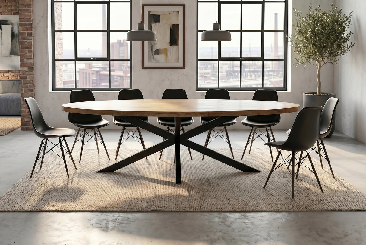 Esstisch GALAXIE 240cm oval Mangoholz naturbraun