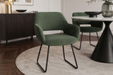Chair MUSTANG with armrests cord green