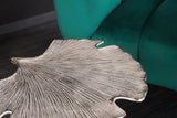Side table GINKGO LEAF 53cm silver