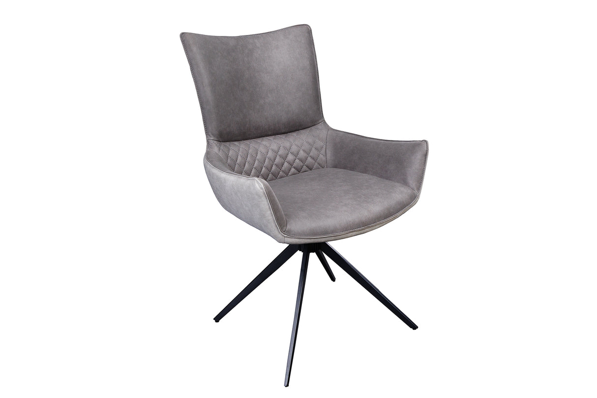 Swivel chair ALPINE microfibre grey light grey