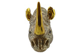 Wall decoration RHINO 40cm handmade gold