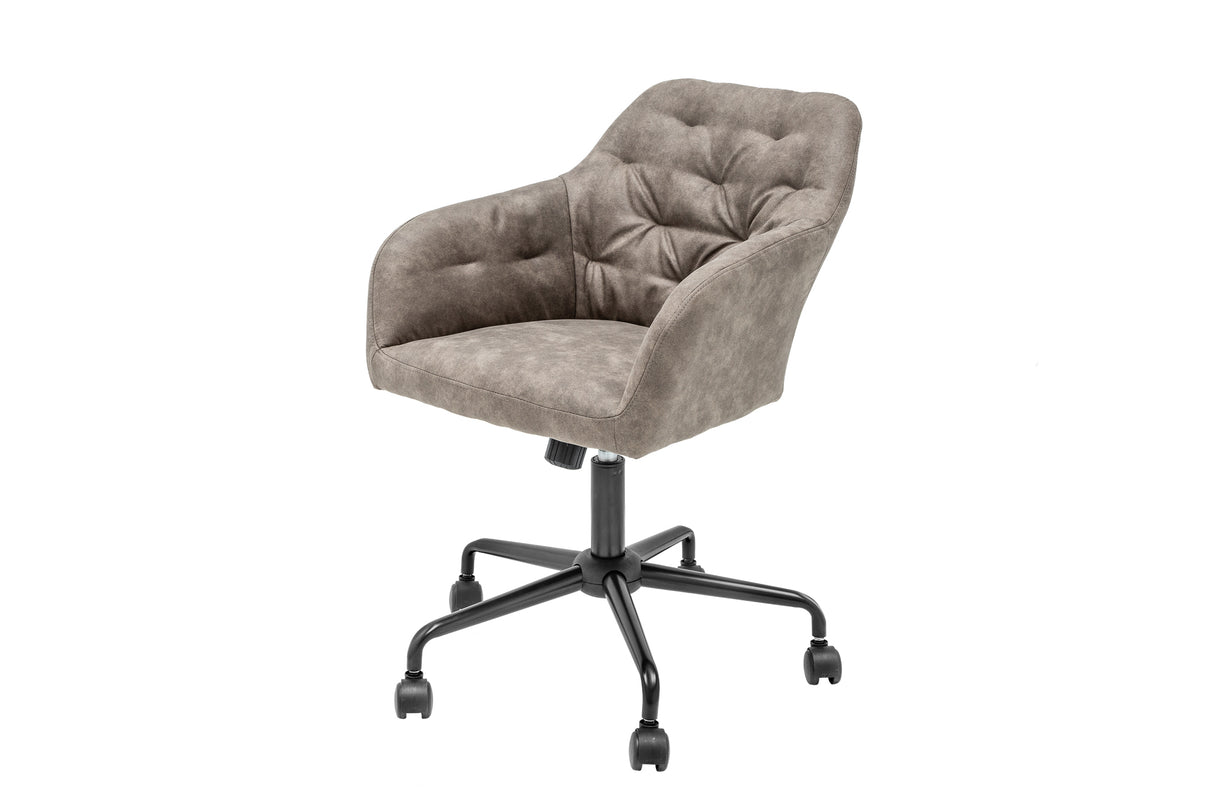 Office chair THE DUTCH COMFORT 46-55cm with armrests velvet taupe