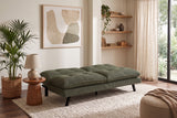 Sofa bed COCOONING 190cm 3-seater cord green