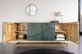 Sideboard SCORPION 180cm 3D mango wood turquoise gold