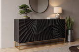 Sideboard SCORPION 140cm 3D mango schwarz