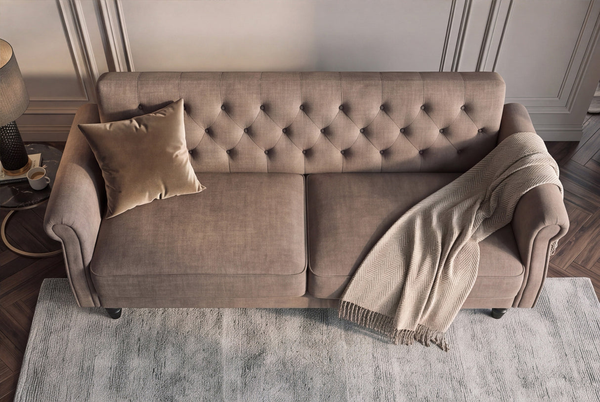 Sofa bed MAISON BELLE AFFAIRE 220cm vogue velvet greige