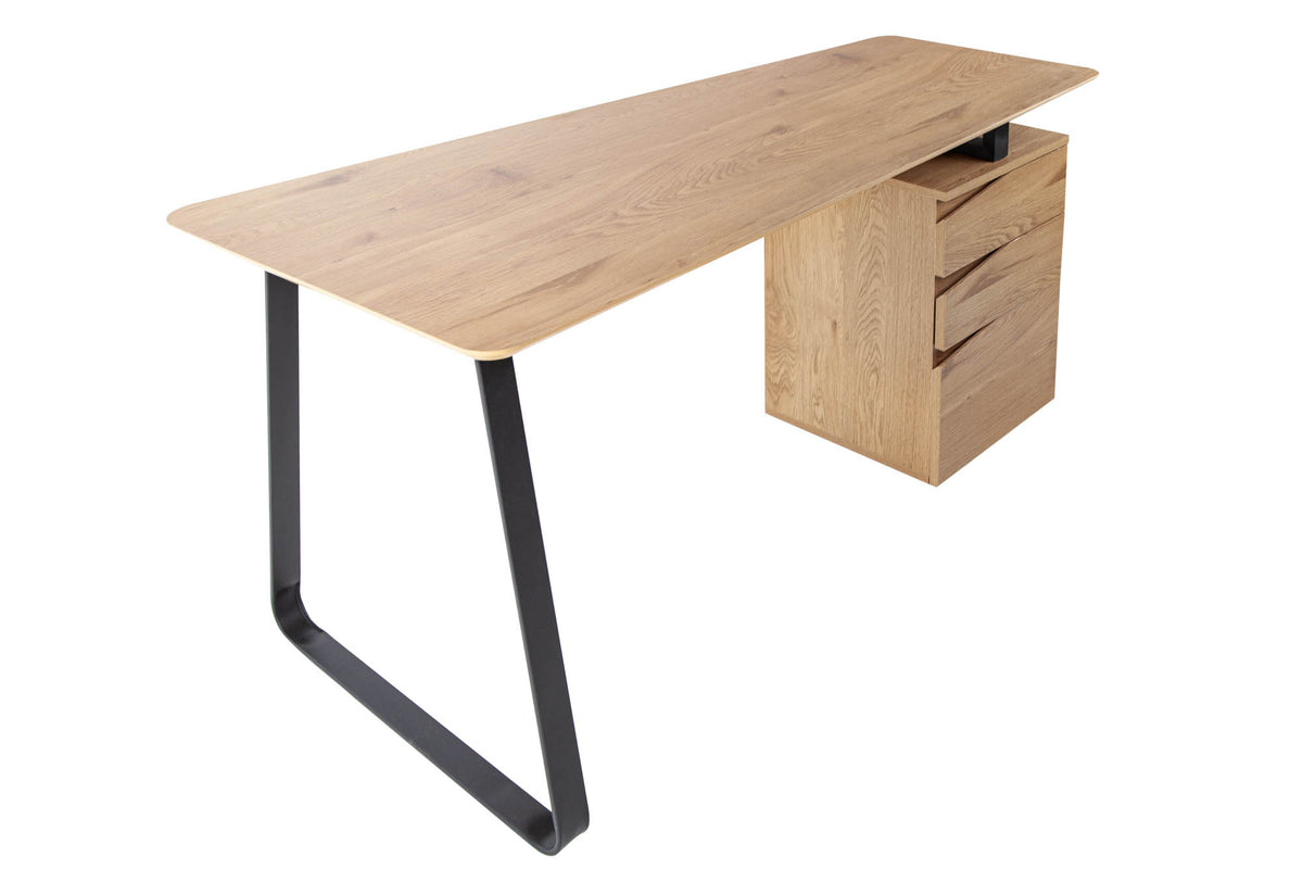 Psací stůl STUDIO 160cm v dekoru dubu se skříňkou
