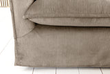 Sofa HEAVEN 200cm 3-Sitzer Federkern abnehmbarer Bezug Cord Greige