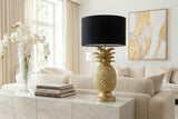 Table lamp PINEAPPLE 50cm w/ shade gold black