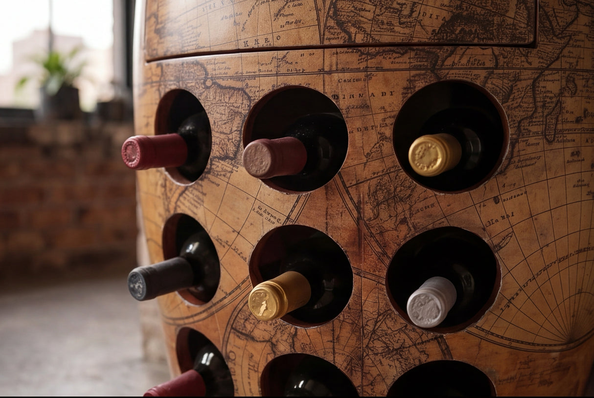 Wine shelf half SEVEN SEAS 80cm for 9 bottles pine wood