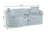 Sofa ELEMENTAL 180cm 2-seater velvet petrol