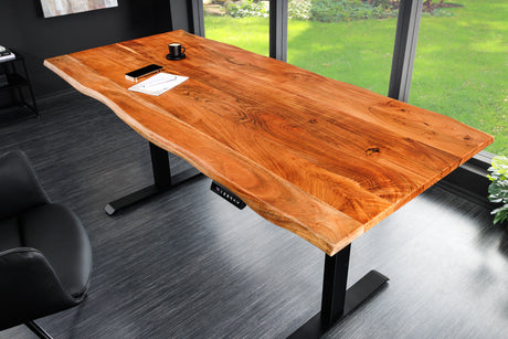 Schreibtisch MAMMUT 120cm Tischplatte Akazienholz ohne Beine