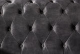 Sofa CHESTERFIELD 205cm 3-Sitzer Samt grau