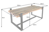 Dining table BARRACUDA 220cm teak wood w/o glass plate