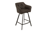 Bar chair LOFT with armrests microfibre antique grey