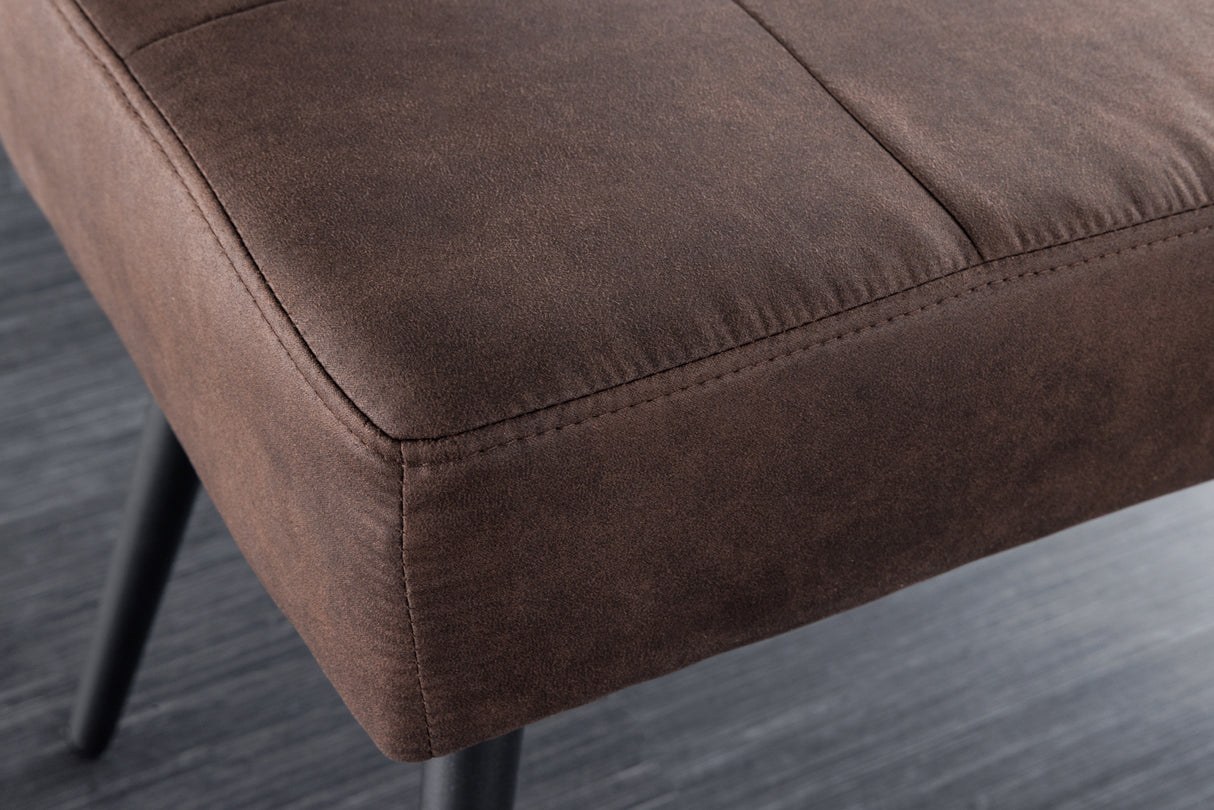 Bench BOUTIQUE 100cm microfibre brown