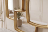 Wall mirror QUADRA 90cm gold