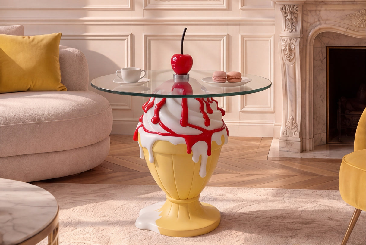 Beistelltisch SWEET SOCIETY Soft Pop 65cm pastellgelb weiß