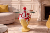 Beistelltisch SWEET SOCIETY Soft Pop 65cm pastellgelb weiß