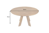 Esstisch ART WOOD Ø 120cm rund Mangoholz braun honigfarbenes Finish