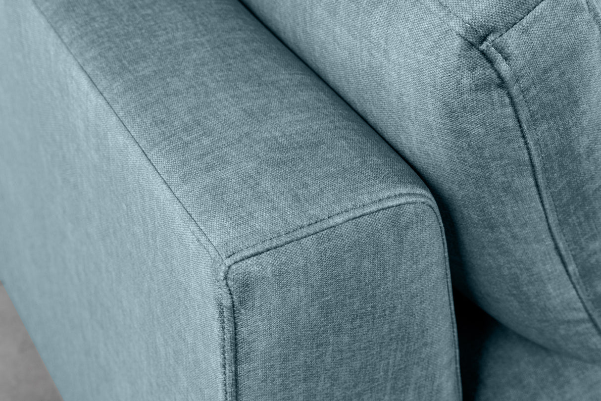 Ecksofa SIGNUM XL 315cm 3-Sitzer mit Ottomane rechts Samt Petrol