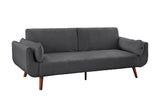 Sofa bed DIVANI 220cm 3-seater velvet grey