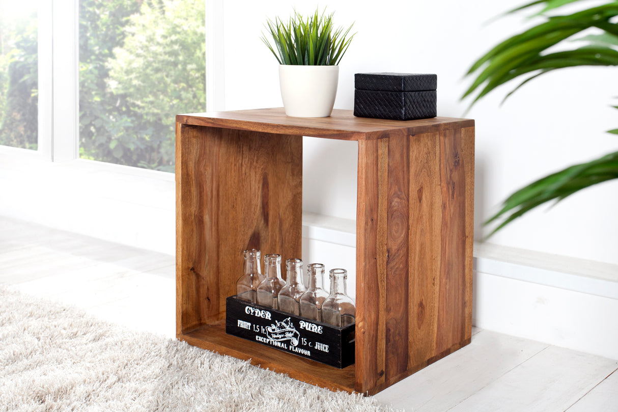 Side table shelve MAKASSAR 45cm sheesham wood