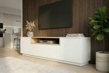 TV-Platte LOFT 160 cm weiß natur