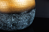 Vase ABSTRACT ORIENT 35cm mit Hammerschlageffekt Gold und Patina