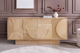 Sideboard ART DECO 170cm 3D Mangoholz naturweiß