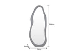 Standspiegel ORGANIC 180cm MDF schwarz