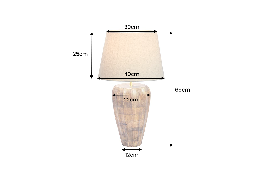 Table lamp PURE NATURE 65cm Mango