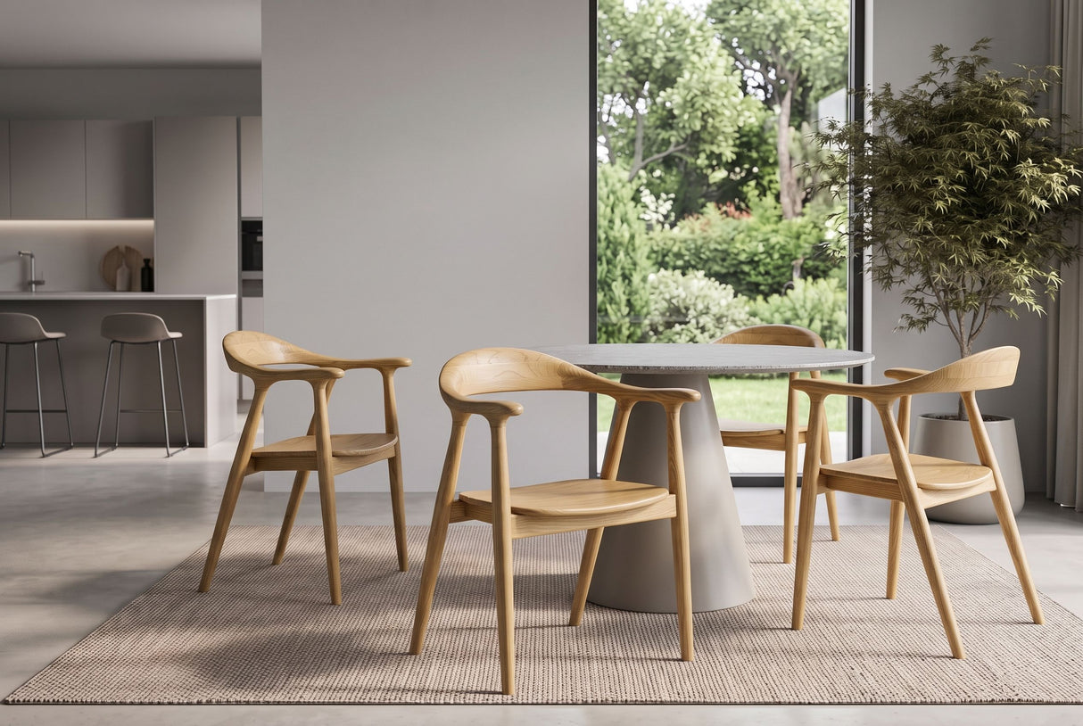 Chair KENNEDY w/ armrests sungkai wood natural
