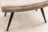 Stool SCANDINAVIA 40cm velvet champagne