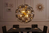 Pendant lamp INFINITY HOME glass and steel gold