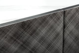Sideboard REFLECTION 150cm 3D effekt antracite w/ ceramic marble top white